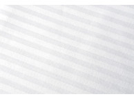 84x125" T-250 Martex Patrician Stripe White Full Flat Sheets