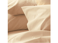54" x 80" x 12" T-200 Millennium Full Fitted Bone 60/40 Percale Fitted Sheets