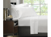 60" x 80" x 15" Ultra Touch Microfiber Queen Size White Fitted Sheets