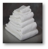 Ganesh Mills | Oxford Super Blend Oxford Gold Cam Room Towels, White, Sample (1) Piece