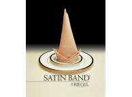 72" x 72" White Cottonblend Beauti-Damask® Satin Band Tablecloths